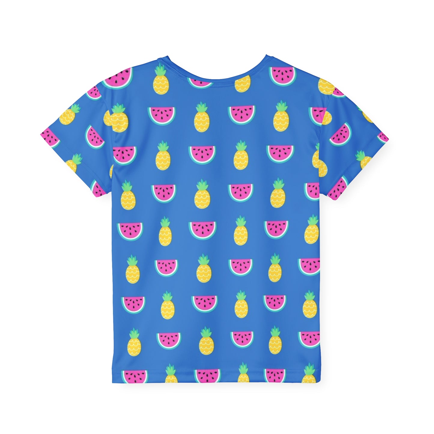 Summerier Tropical Kids Sports Jersey - Fun Pineapple & Watermelon Design