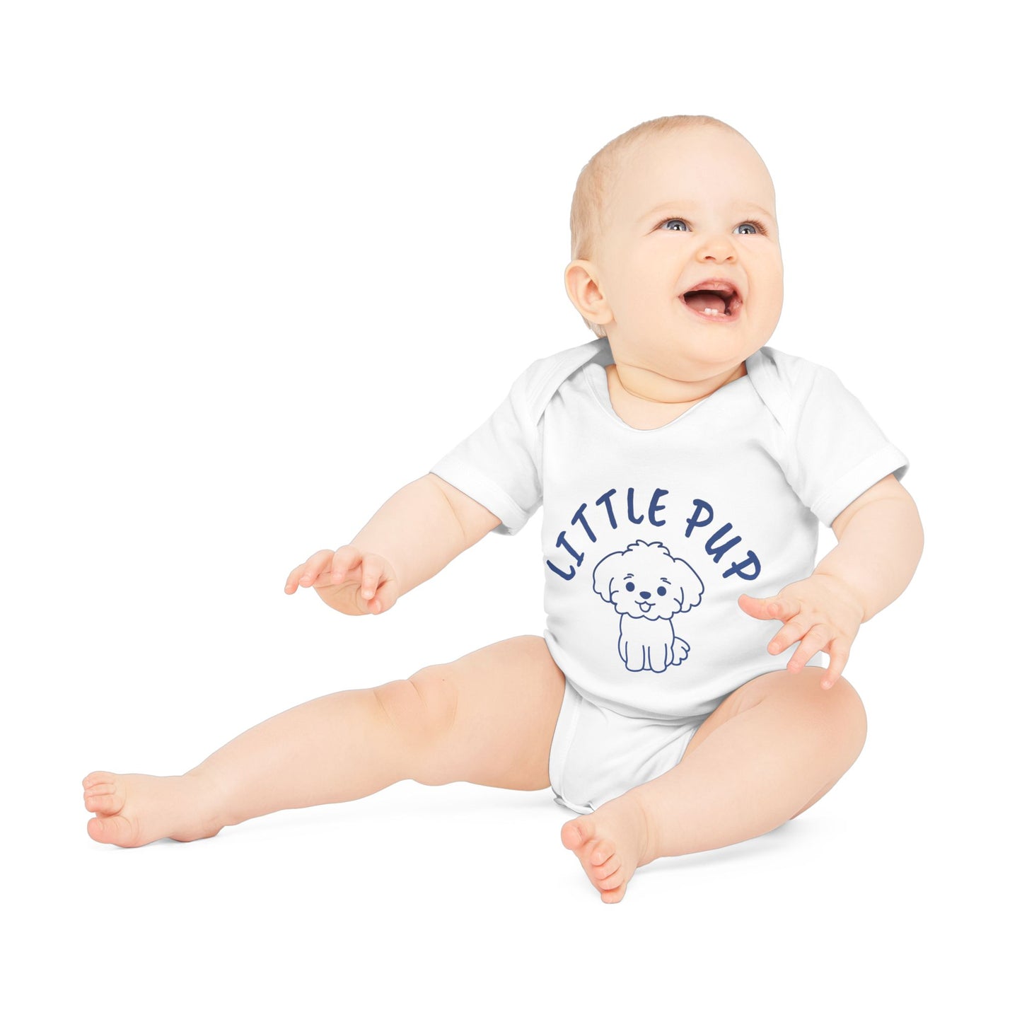 Cute Little Pup Baby Organic Bodysuit – Adorable Infant Wear