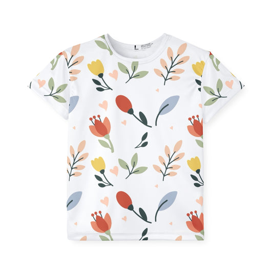 Floral Kids Sports Jersey - Colorful & Fun Athletic T-Shirt for Young Athletes