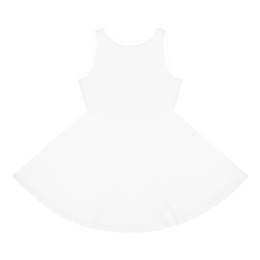 Girls' White Sundress with 'Queens Don't Compete with Haters' Quote