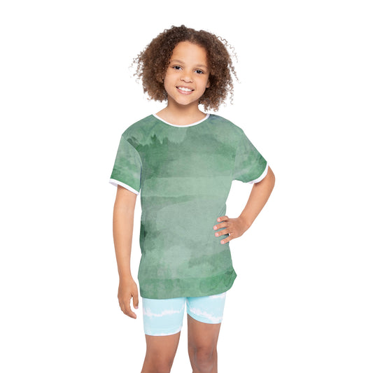 Green Watercolor Sports Jersey - Comfortable & Stylish Athletic Wear
