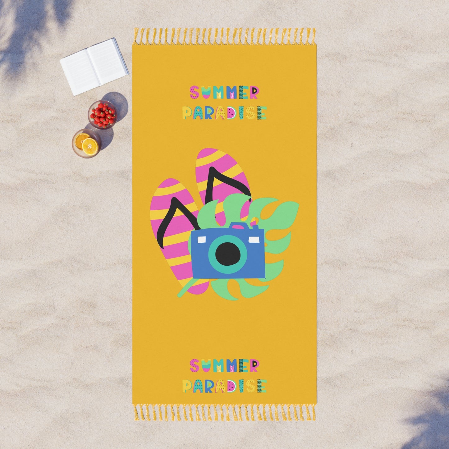 Boho Beach Towel - Summer Paradise Design