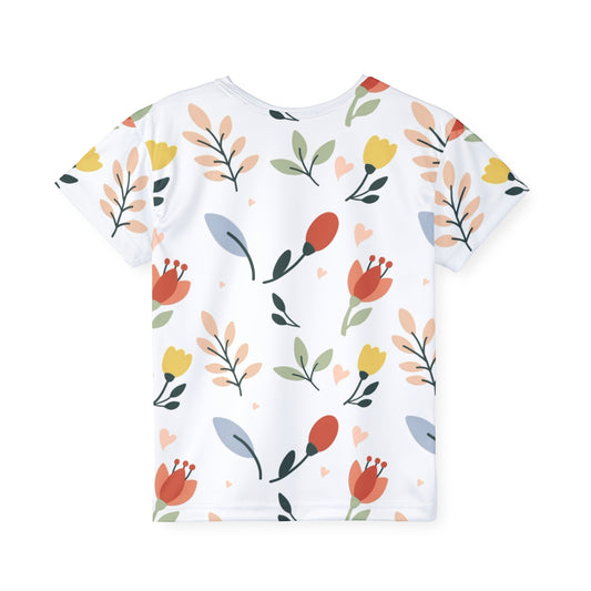 Floral Kids Sports Jersey - Colorful & Fun Athletic T-Shirt for Young Athletes